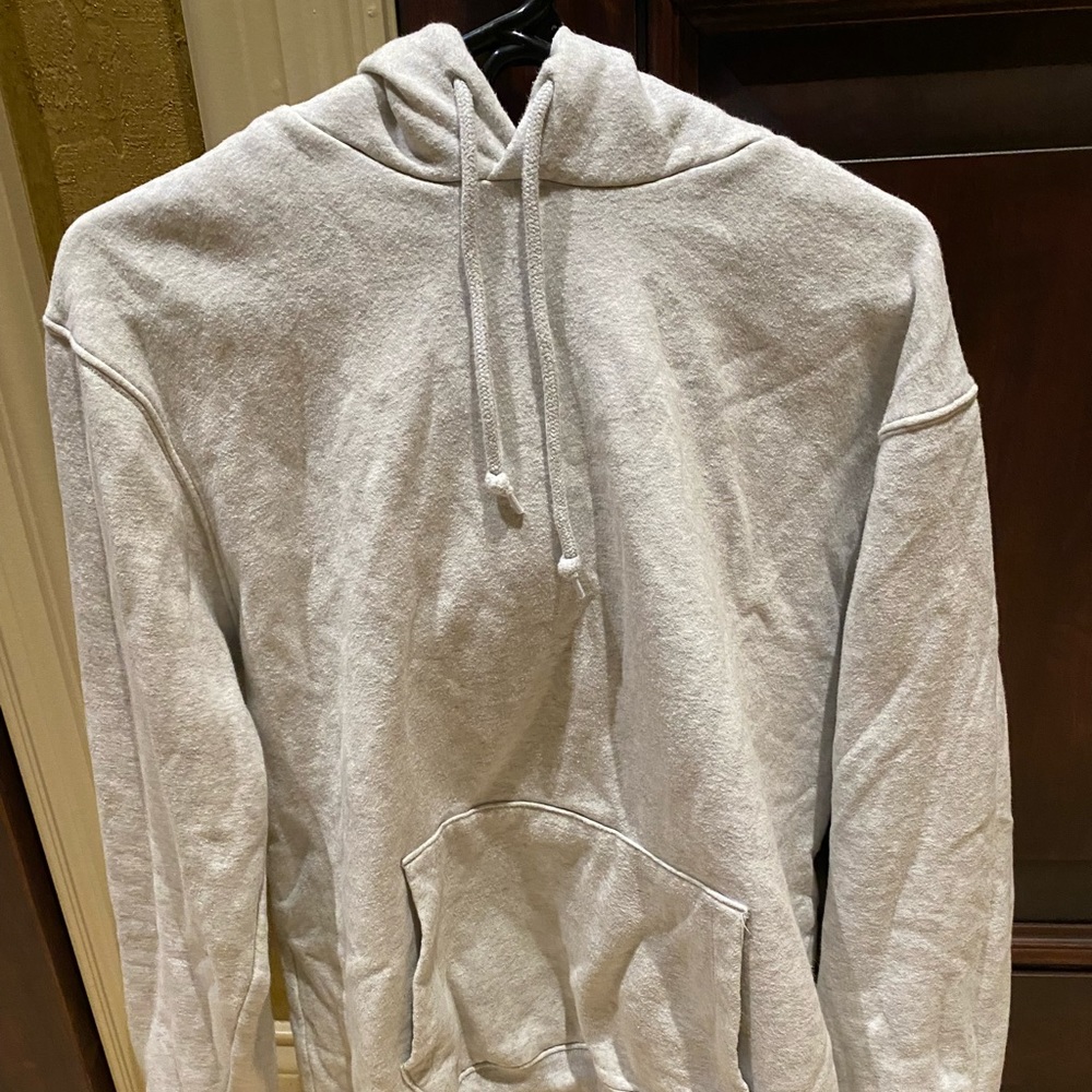 Men’s GAP Light Grey Drawstring Hooded Sweatshirt Size M